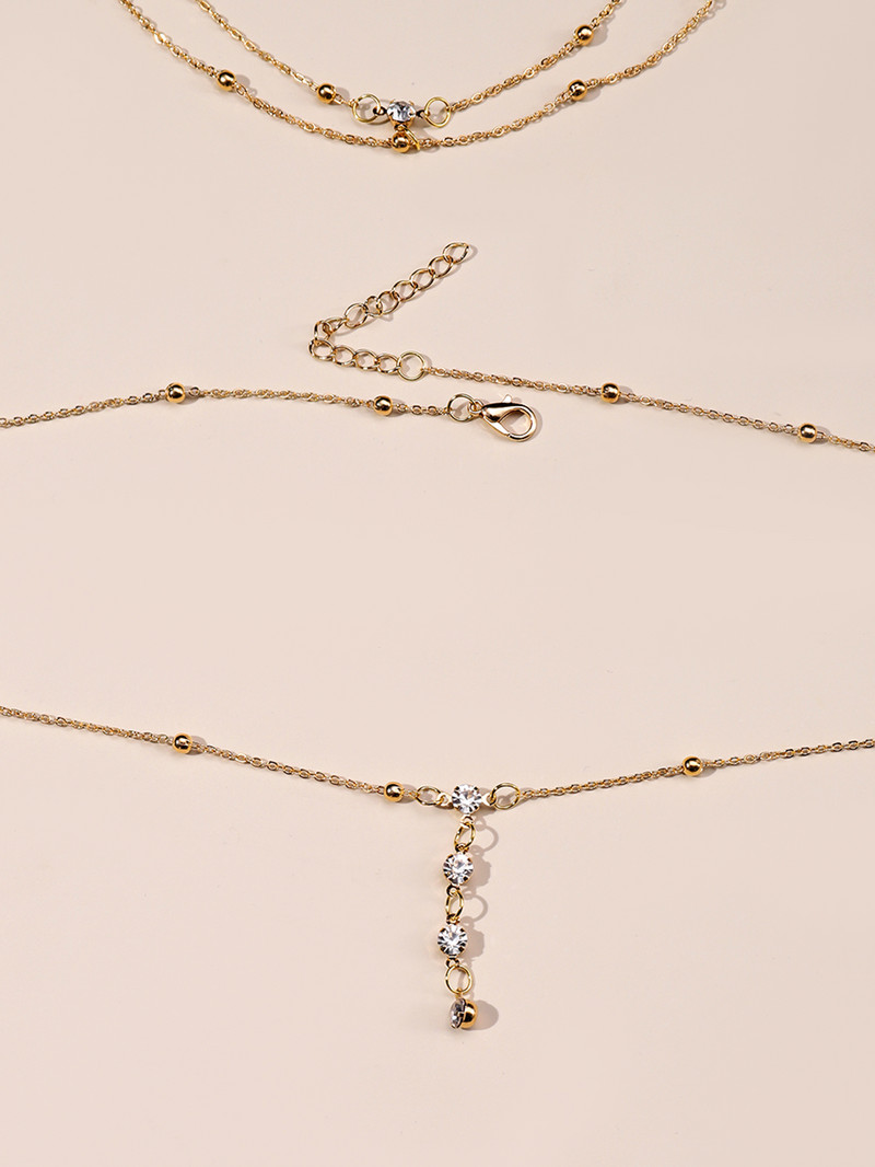 Bikini de vară, sexy, plajă, stil club de noapte, mărgele, corp, claviculă, lanț, colier, accesorii pentru femei