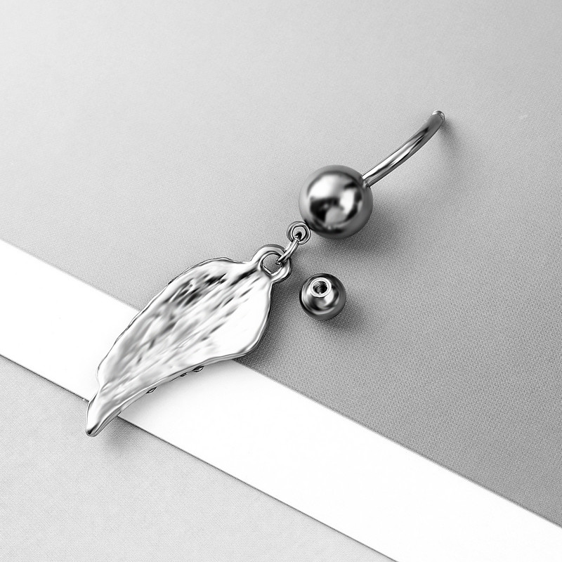 2023. aasta suvi, uus Euroopa ja Ameerika roostevabast terasest pajulehe sulgedest Kõhurõngas Kõhurõngas Naelanööbi punktsioon Jewe