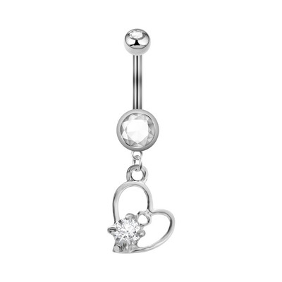 Euroopa ja Ameerika New Love tsirkoonist nööbist nööbist roostevabast terasest nööbist rõngast nööbi rõngast küünte lihtne augustamine