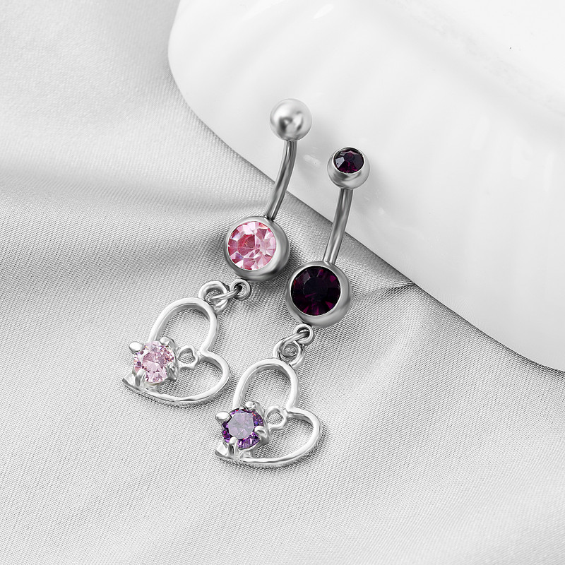 Euroopa ja Ameerika New Love tsirkoonist nööbist nööbist roostevabast terasest nööbist rõngast nööbi rõngast küünte lihtne augustamine