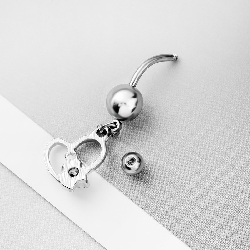 Euroopa ja Ameerika New Love tsirkoonist nööbist nööbist roostevabast terasest nööbist rõngast nööbi rõngast küünte lihtne augustamine