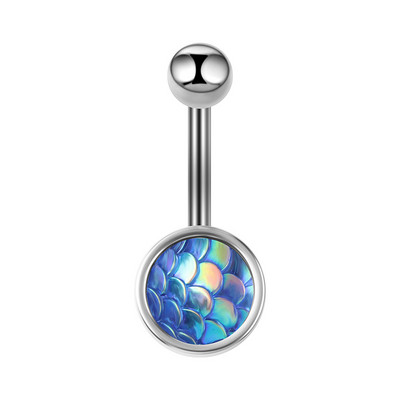 Päevalillest tsirkoonist nööbiga sõrmus Moodne Kerge luksuslik roostevabast terasest nabaküüs naistele Sobivad keha augustamise ehted