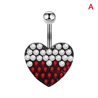 Päevalillest tsirkoonist nööbiga sõrmus Moodne Kerge luksuslik roostevabast terasest nabaküüs naistele Sobivad keha augustamise ehted