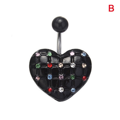 Päevalillest tsirkoonist nööbiga sõrmus Moodne Kerge luksuslik roostevabast terasest nabaküüs naistele Sobivad keha augustamise ehted