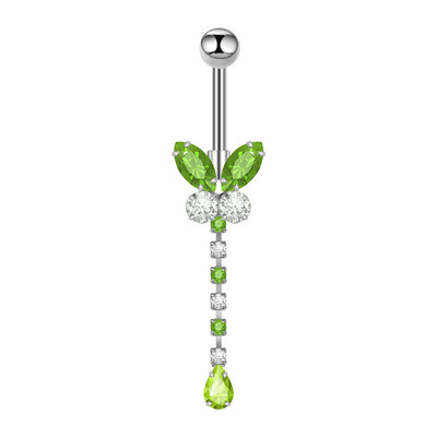 Novi prsten za pupak, novi leptir, cirkon, privjesak, nakit za ubod pupka