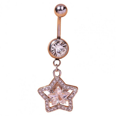 Prsten na pupku, dijamant, ljubavno srce, leptiri, petokraka zvijezda, privjesak, seksi hipoalergijska torta za pupak od nehrđajućeg čelika