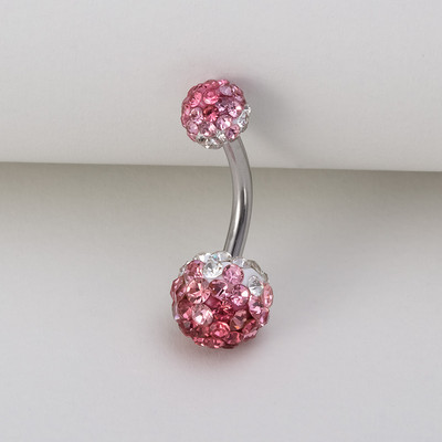 1 τεμ. Rhinestone δαχτυλίδια με κοιλιά Ομφαλός Piercing Belly Stud από ανοξείδωτο ατσάλι Barbell Ombligo Bar για γυναίκες Σέξι κοσμήματα σώματος 14G