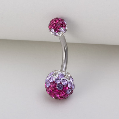 1 τεμ. Rhinestone δαχτυλίδια με κοιλιά Ομφαλός Piercing Belly Stud από ανοξείδωτο ατσάλι Barbell Ombligo Bar για γυναίκες Σέξι κοσμήματα σώματος 14G