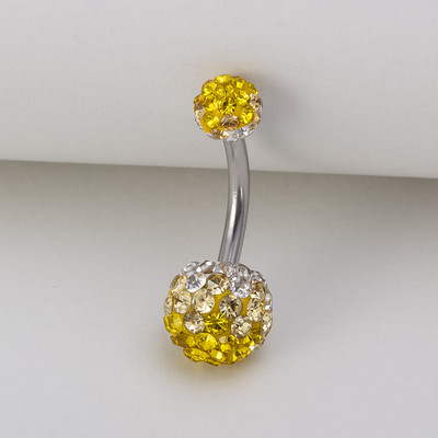 1 τεμ. Rhinestone δαχτυλίδια με κοιλιά Ομφαλός Piercing Belly Stud από ανοξείδωτο ατσάλι Barbell Ombligo Bar για γυναίκες Σέξι κοσμήματα σώματος 14G