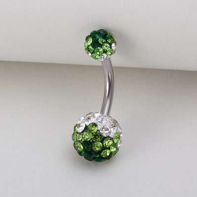 1 τεμ. Rhinestone δαχτυλίδια με κοιλιά Ομφαλός Piercing Belly Stud από ανοξείδωτο ατσάλι Barbell Ombligo Bar για γυναίκες Σέξι κοσμήματα σώματος 14G