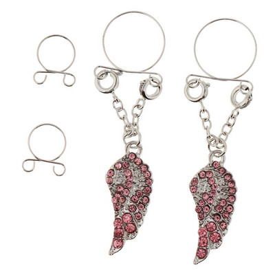 2 bucăți roșu cireș fructe stras din oțel inoxidabil mameloane non-piercing