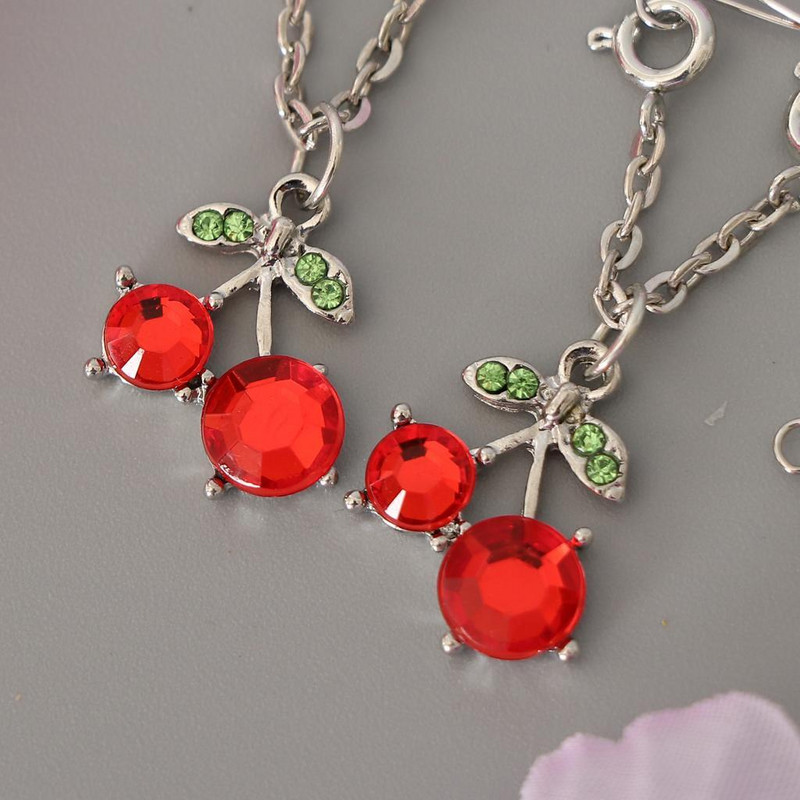 2 bucăți roșu cireș fructe stras din oțel inoxidabil mameloane non-piercing