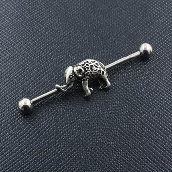 JHJT Elephant Industrial Piercing Χειρουργικό από ανοξείδωτο ατσάλι Ζώο κοσμήματα χόνδρου αφτιού