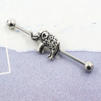 JHJT Elephant Industrial Piercing Χειρουργικό από ανοξείδωτο ατσάλι Ζώο κοσμήματα χόνδρου αφτιού