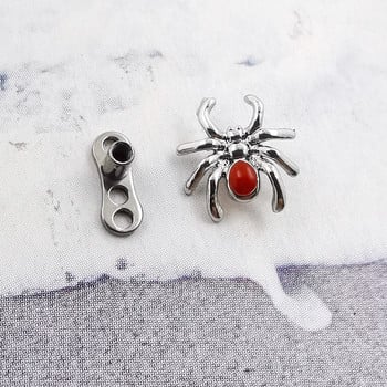 JHJT G23 Titanium Micro Dermal Anchor Top Piercing Skin Drivers Surface Spider Dermal Piercing Implant Body Jewelry 14g