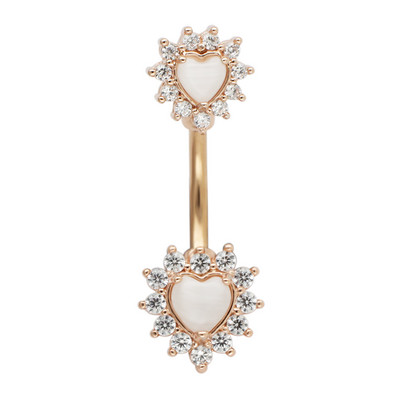 JHJT 14g Kõhu augustamine Südame Naba Sõrmused Naistele Roostevabast Terasest Seksikas Nombril Naba Piercing Kehaehted