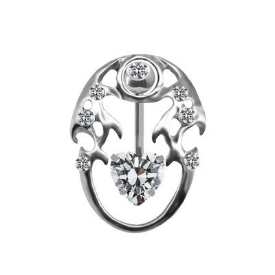 Obrnuti zakrivljeni prsten od nehrđajućeg čelika za piercing na pupku za žene Seksi nakit za trbušni ples Indija Pupak Ombligo perforirani dar