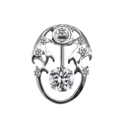 Obrnuti zakrivljeni prsten od nehrđajućeg čelika za piercing na pupku za žene Seksi nakit za trbušni ples Indija Pupak Ombligo perforirani dar