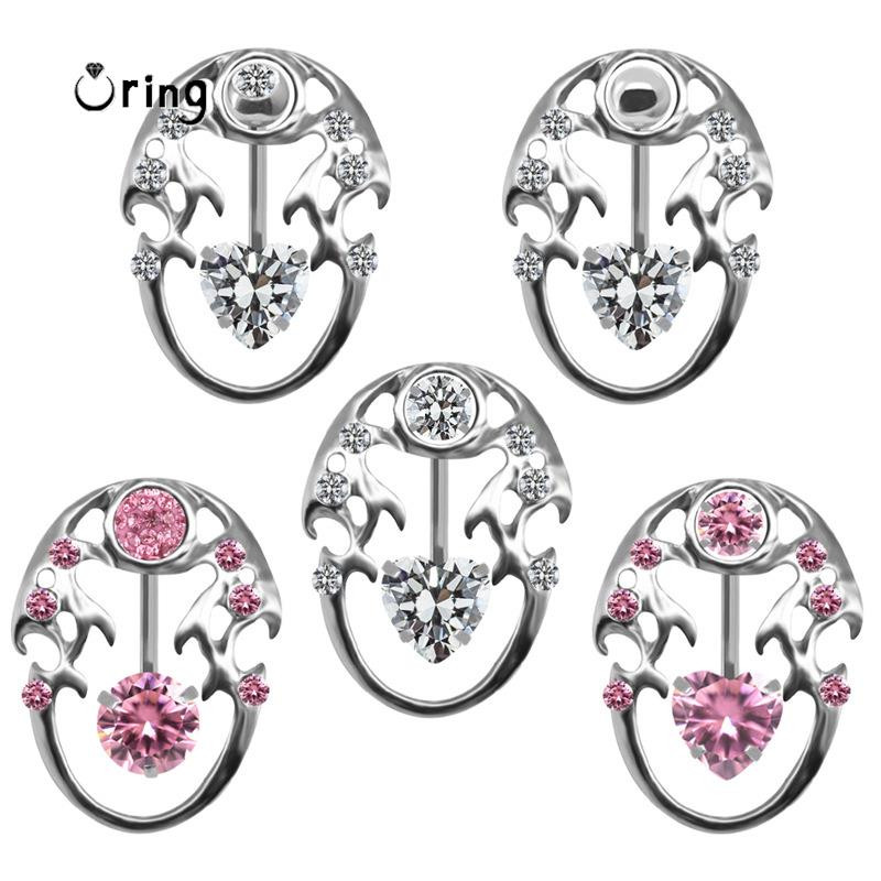 Obrnuti zakrivljeni prsten od nehrđajućeg čelika za piercing na pupku za žene Seksi nakit za trbušni ples Indija Pupak Ombligo perforirani dar