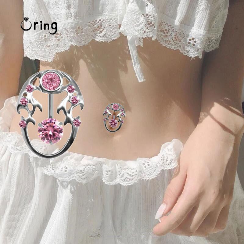 Obrnuti zakrivljeni prsten od nehrđajućeg čelika za piercing na pupku za žene Seksi nakit za trbušni ples Indija Pupak Ombligo perforirani dar