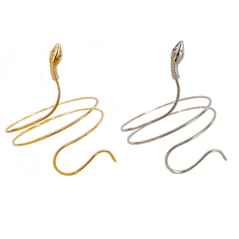 Punk încolăcit șarpe spirală braț manșetă braț braț braț braț femei bijuterii Egipt vârtej șarpe braț manșetă braț