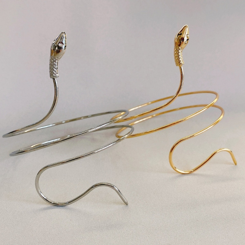 Punk încolăcit șarpe spirală braț manșetă braț braț braț braț femei bijuterii Egipt vârtej șarpe braț manșetă braț