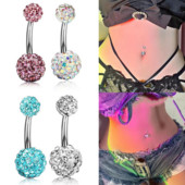 Modni prstenovi od nehrđajućeg čelika za pupak za žene, djevojke, kristalne naušnice za piercing za pupak, seksi nakit za tijelo, poklon, 1 KOM.