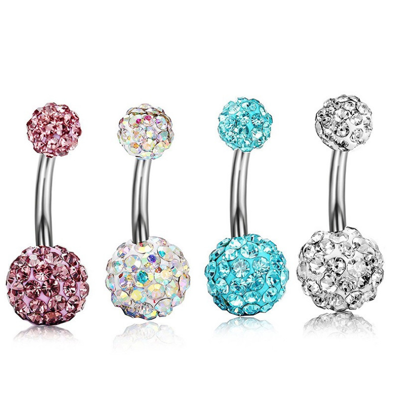 Modni prstenovi od nehrđajućeg čelika za pupak za žene, djevojke, kristalne naušnice za piercing za pupak, seksi nakit za tijelo, poklon, 1 KOM.