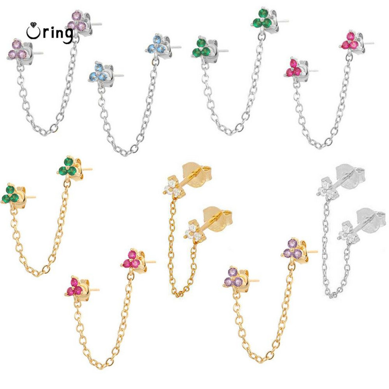 Lihtsas stiilis tsirkoonist ketiga kõrvarõngas naistele Õrn mood keha ehted kõhre tragus augustamine teismelistele igapäevased aksessuaarid