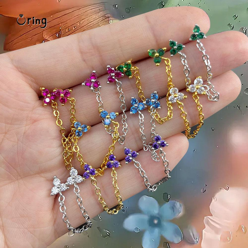 Lihtsas stiilis tsirkoonist ketiga kõrvarõngas naistele Õrn mood keha ehted kõhre tragus augustamine teismelistele igapäevased aksessuaarid