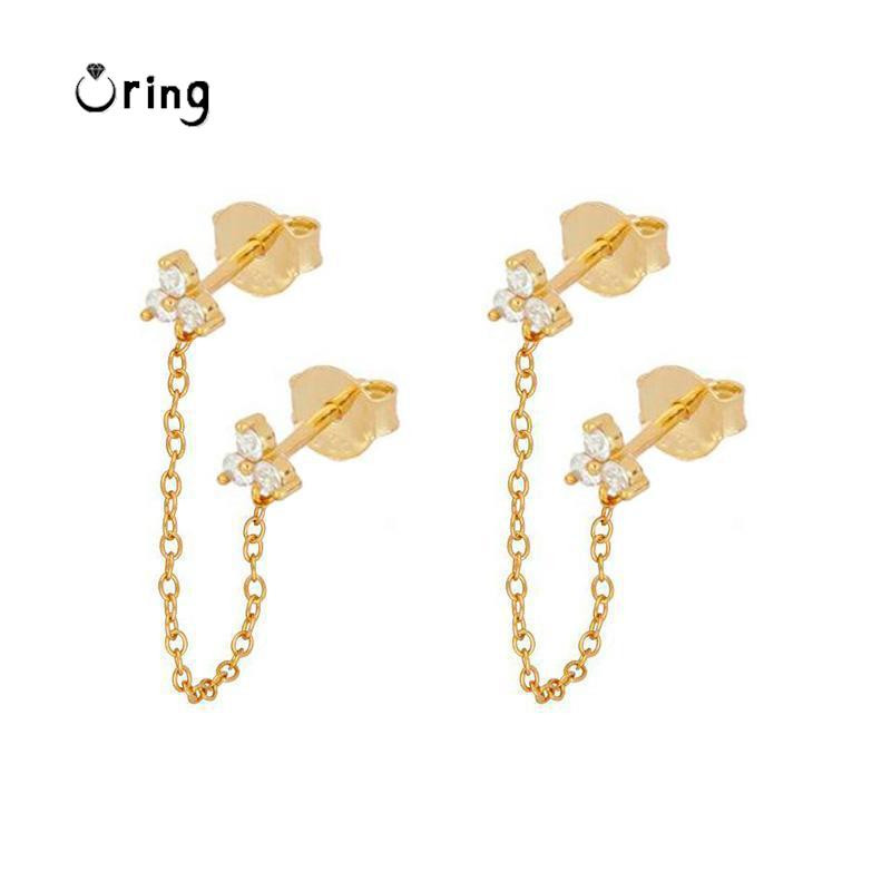 Lihtsas stiilis tsirkoonist ketiga kõrvarõngas naistele Õrn mood keha ehted kõhre tragus augustamine teismelistele igapäevased aksessuaarid
