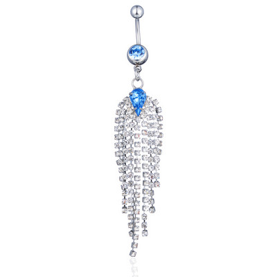 Inele pentru buric, cu zirconiu, cu strass, cu ciucuri, pentru femei, fete, sexy, piercing la buric, bijuterii pentru corp, inel pentru scut