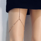 Modni rastezljivi lanac za noge s vještačkim kamenčićima, ženski modni lanac za bedra s vještačkim dijamantima, jednostavan ulični lanac za tapšanje za plažu