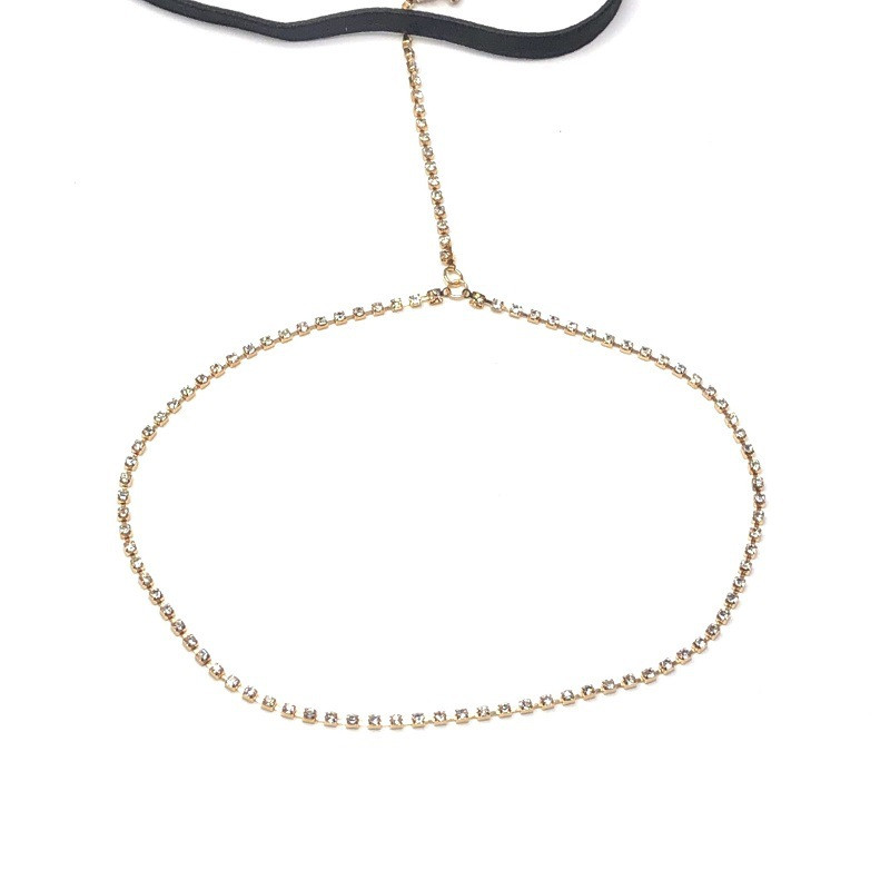 Modni rastezljivi lanac za noge s vještačkim kamenčićima, ženski modni lanac za bedra s vještačkim dijamantima, jednostavan ulični lanac za tapšanje za plažu