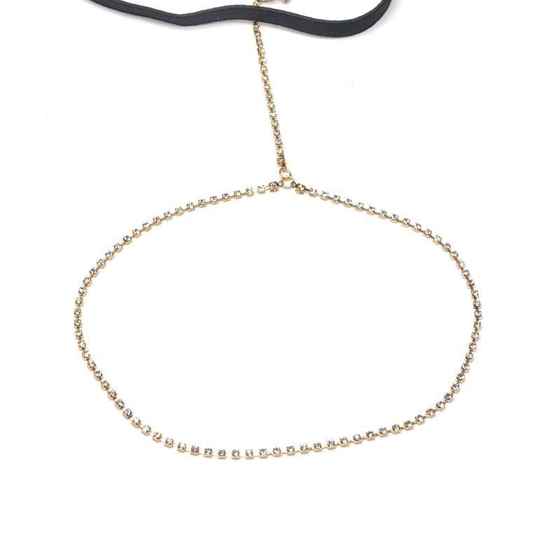 Modni rastezljivi lanac za noge s vještačkim kamenčićima, ženski modni lanac za bedra s vještačkim dijamantima, jednostavan ulični lanac za tapšanje za plažu