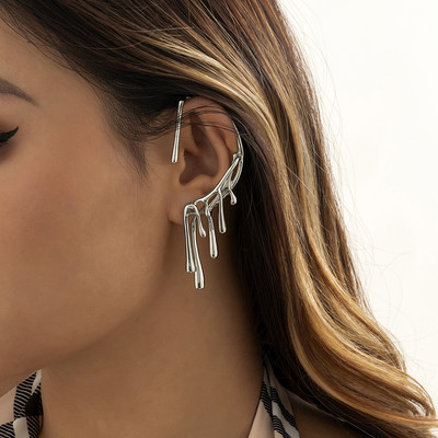 Punk liialdatud kolmemõõtmeline inglitiivad kõrvarõngad kõrvamansett naistele Retro draakon augustamata kõrvarõngad klambrid peoehted