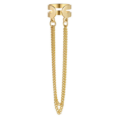 Moodsad metallist ketiga tutikõrvarõngad naistele Loominguline hip-hop kõrvaklambriga kõrvamansett ilma augustamiseta juveelikomplekt