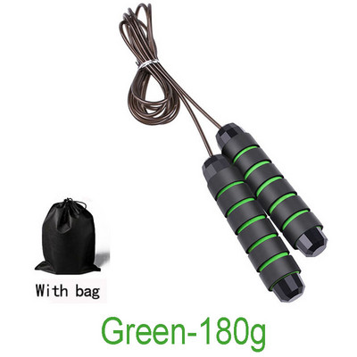 Σχοινάκι άλματος 3M χωρίς κουβάρια Γρήγορη ταχύτητα άλμα με σχοινί Ρουλεμάν καλωδίων Χάλυβας Skipping Rope Gym Fitness Home Άσκηση Λεπτό σώμα