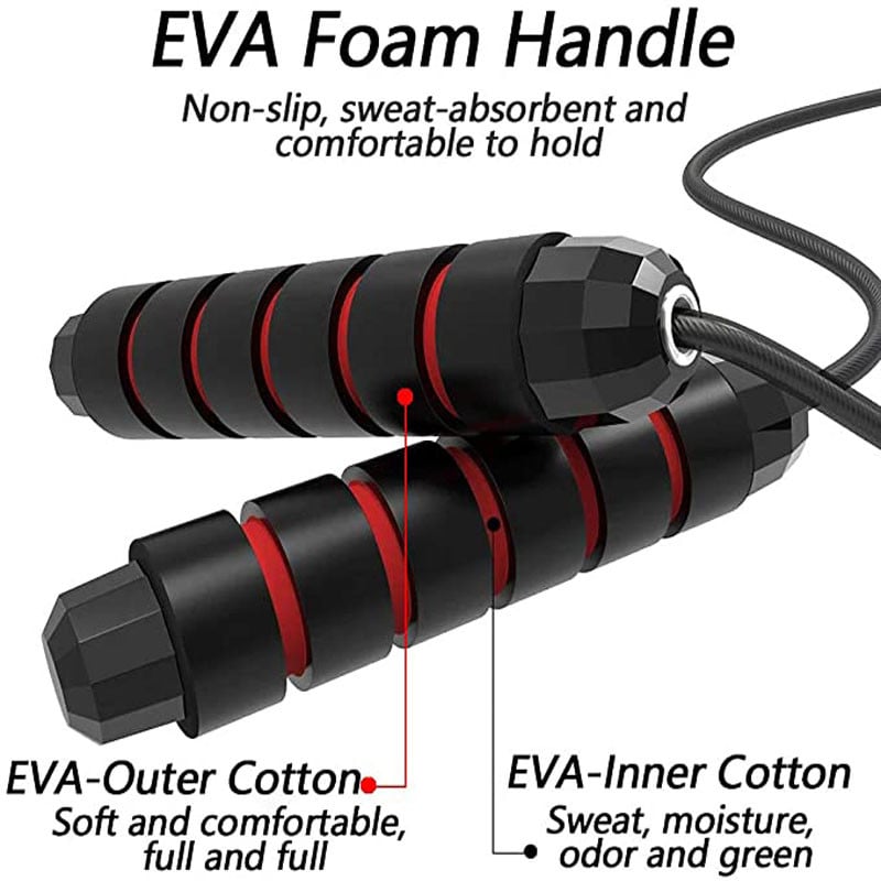 Σχοινάκι άλματος 3M χωρίς κουβάρια Γρήγορη ταχύτητα άλμα με σχοινί Ρουλεμάν καλωδίων Χάλυβας Skipping Rope Gym Fitness Home Άσκηση Λεπτό σώμα