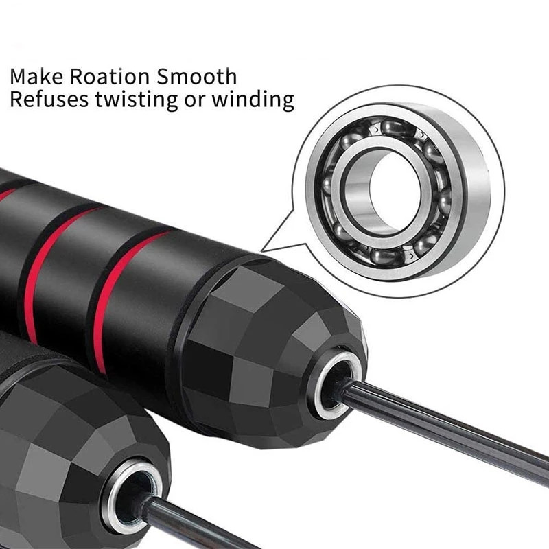 Σχοινάκι άλματος 3M χωρίς κουβάρια Γρήγορη ταχύτητα άλμα με σχοινί Ρουλεμάν καλωδίων Χάλυβας Skipping Rope Gym Fitness Home Άσκηση Λεπτό σώμα