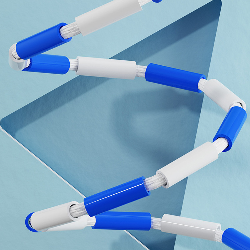 2,8M minkšta karoliukų šuolio virvė, neslystanti, reguliuojama rankena, nesipainiojanti, segmentuota fitneso šokinėjimo virvė Fitneso palaikymas Treniruotės