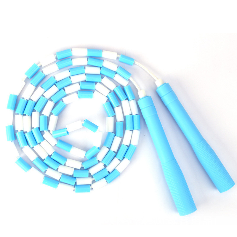 2,8M minkšta karoliukų šuolio virvė, neslystanti, reguliuojama rankena, nesipainiojanti, segmentuota fitneso šokinėjimo virvė Fitneso palaikymas Treniruotės