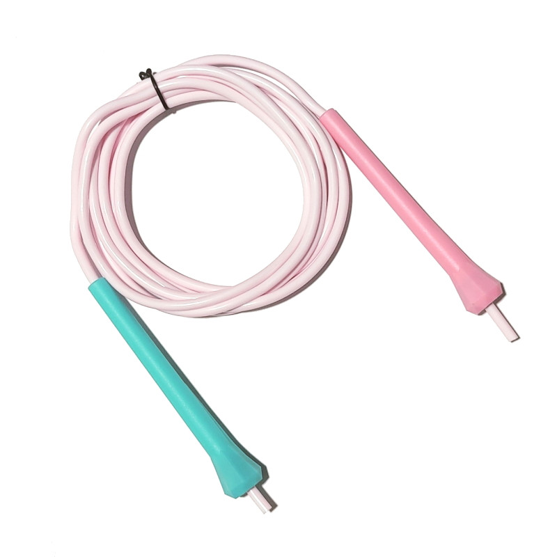 NEVERTOOLATE 12 cm maža rankena 95 gramai 5 mm x 2,8 m tvirta minkšta 80A PVC praleidžiamoji virvė šokinėjimo virvė vaikams suaugusiųjų fitneso pradedančiųjų pratimai