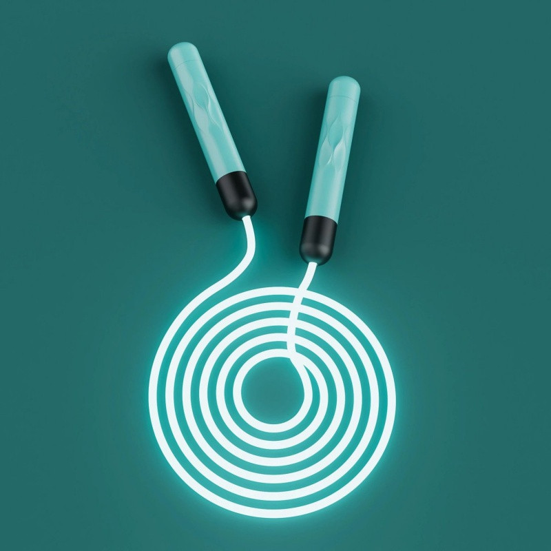 Fitnessi reguleeritav öine hõõguv hüppenöör, LED-hüppeköied, süttivad välitingimustes kaasaskantavad treeningspordivahendid