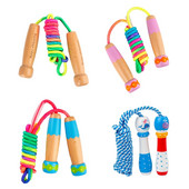 Coarda de sarit reglabila de 270 cm cu maner din lemn, coarda de sarit pentru baieti si fete F2TC