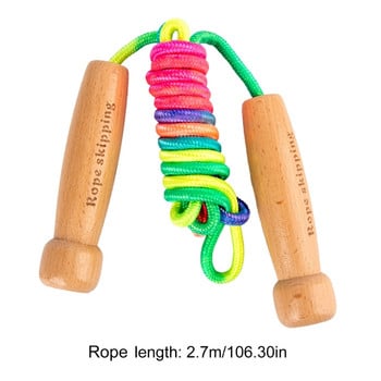 270 см регулируемо въже за скачане с дървена дръжка, въже за скачане за момчета и момичета F2TC
