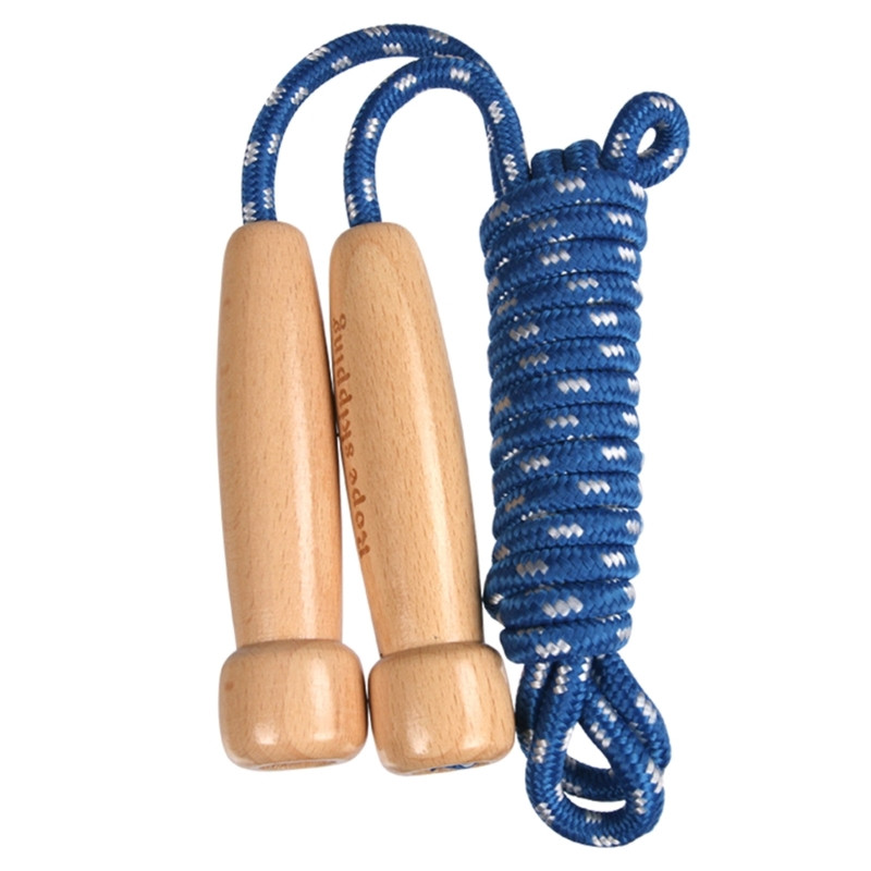 Vaikiška šokinėjimo virvė medinės rankenos šokinėjimo virvė berniukams ir mergaitėms Fitness F2TC