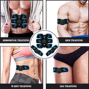 Διεγέρτης κοιλιακών μυών EMS ABS Trainer Electrostimulation Muscles Toner Home Gym Fitness Equipment Fitness USB Recharge Dropship