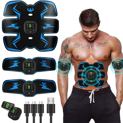 Stimulator muscular abdominal EMS ABS Antrenor Electrostimulare Toner pentru mușchi Echipament de fitness pentru sală de acasă Reîncărcare USB Dropship