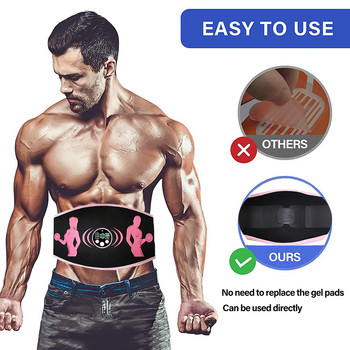 Фитнес EMS Електрически коремен масаж Колан за отслабване Мускулен стимулатор USB презареждане Waist Trainer Отслабване Dropshipping